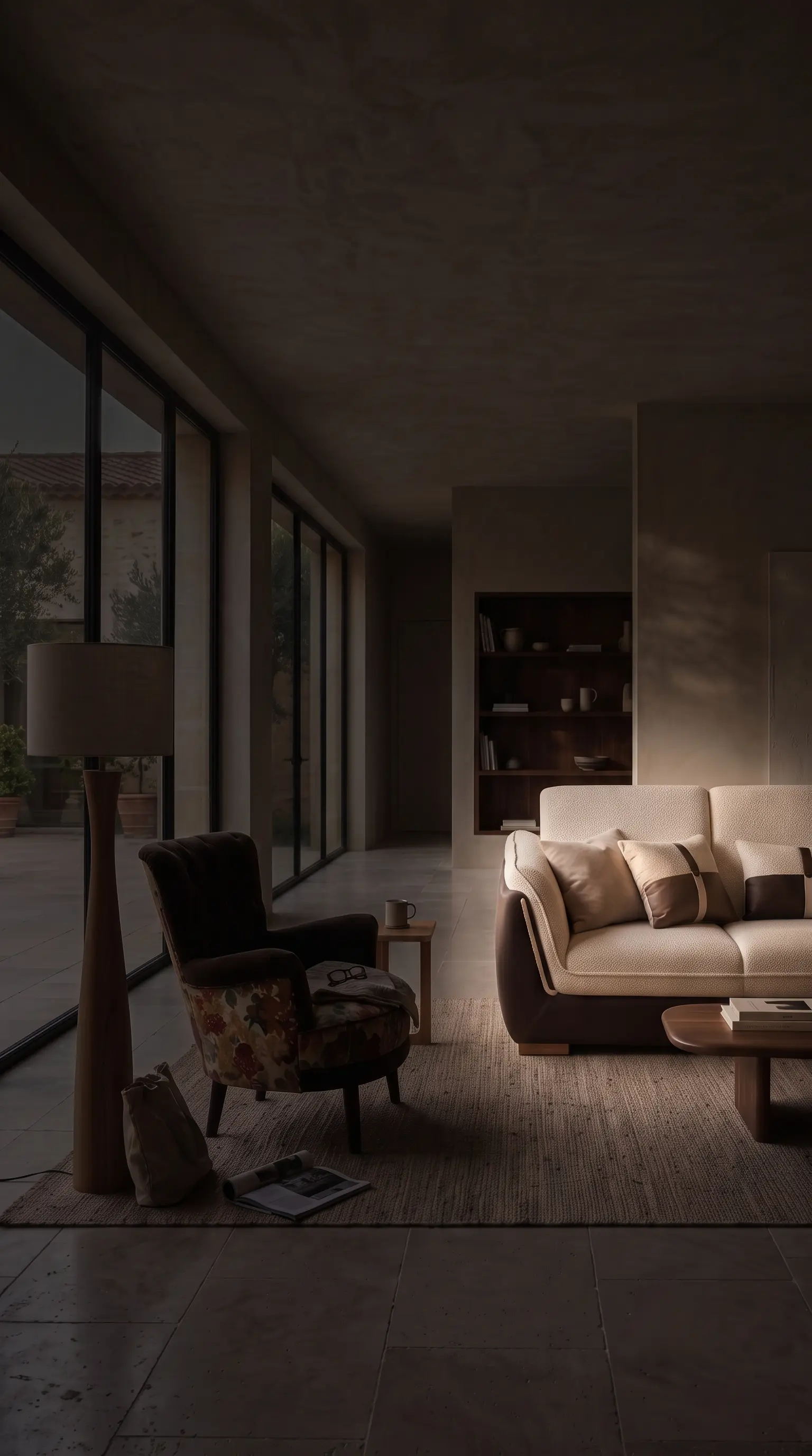 Two-Tone Cream & Brown Modern 3-Seater Sofa by Rajindra Furniture