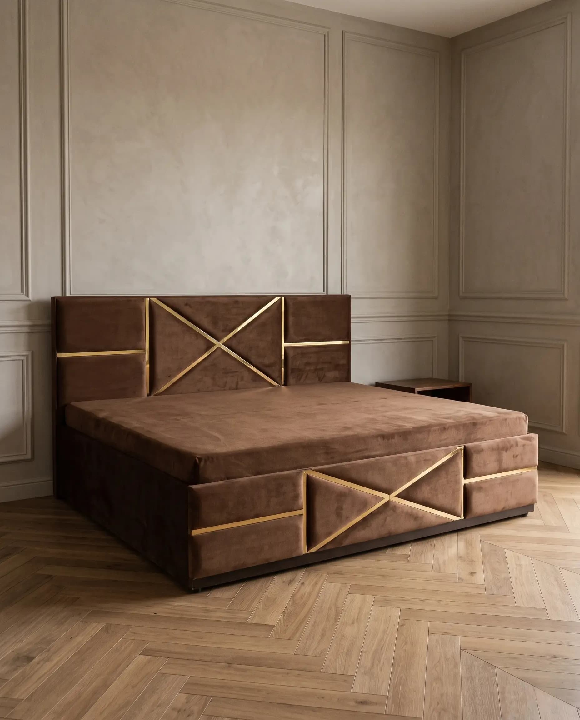 Rajputana Classic Wooden Deewan Daybed Slider with Trundle Mattress in Walnut Finish